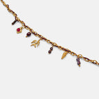 Collar De Mujer Cadena Entrelazada Estilo Bohemio Con Dijes