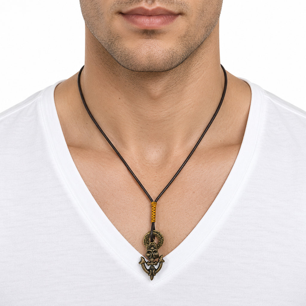 Collar De Ancla Para Hombre Unisex Estilo Náutico Ajustable