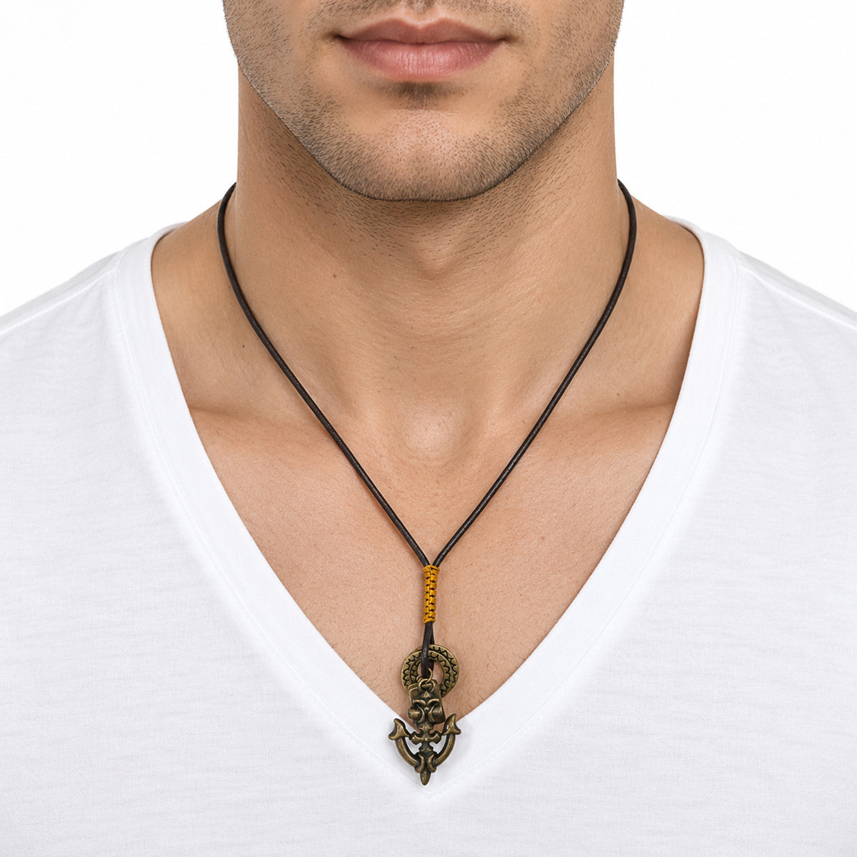 Collar De Ancla Para Hombre Unisex Estilo Náutico Ajustable