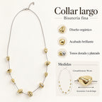 Collar Largo Para Mujer Con Dijes Abstractos Elegantes