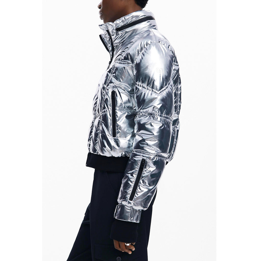 Chamarra Acolchada Impermeable Metalizada De Dama Desigual®