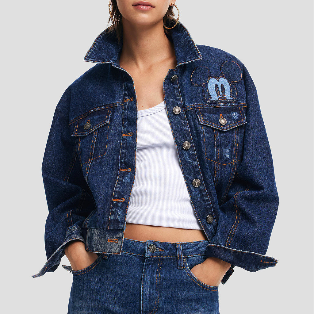 Chamarra De Mezclilla Bomber Bordada Para Dama Desigual®