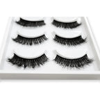 Pestañas Postizas En Tira 5 Pares Marca Kfer Valtierra® Negro Whispy K8 C 1.5 Cm