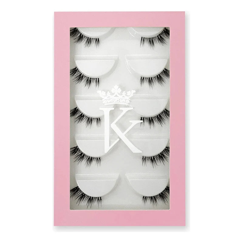 Pestañas Postizas En Tira 5 Pares Marca Kfer Valtierra® Negro Cutie C 1 Cm