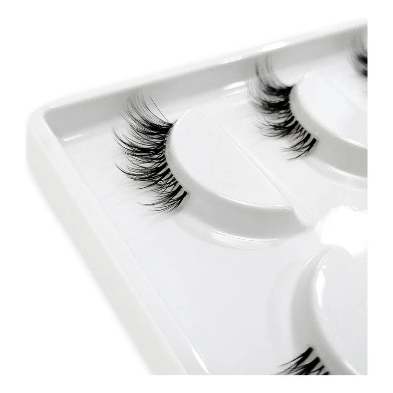 Pestañas Postizas En Tira 5 Pares Marca Kfer Valtierra® Negro Cutie C 1 Cm