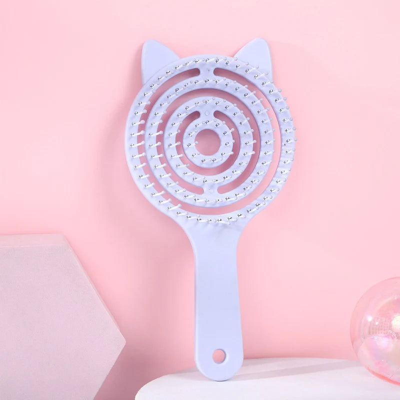 Cepillo Hueco Anti Enredos Cabello Grueso Y Delgado Flori® Lavanda