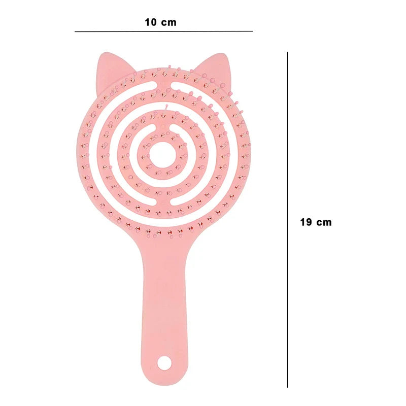 Cepillo Hueco Anti Enredos Cabello Grueso Y Delgado Flori® Rosa