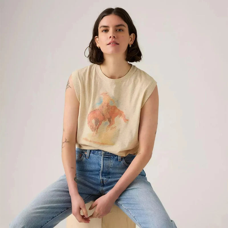 Playera Boxy Tank Para Dama Mod. 001mw0004 Marca Levis®