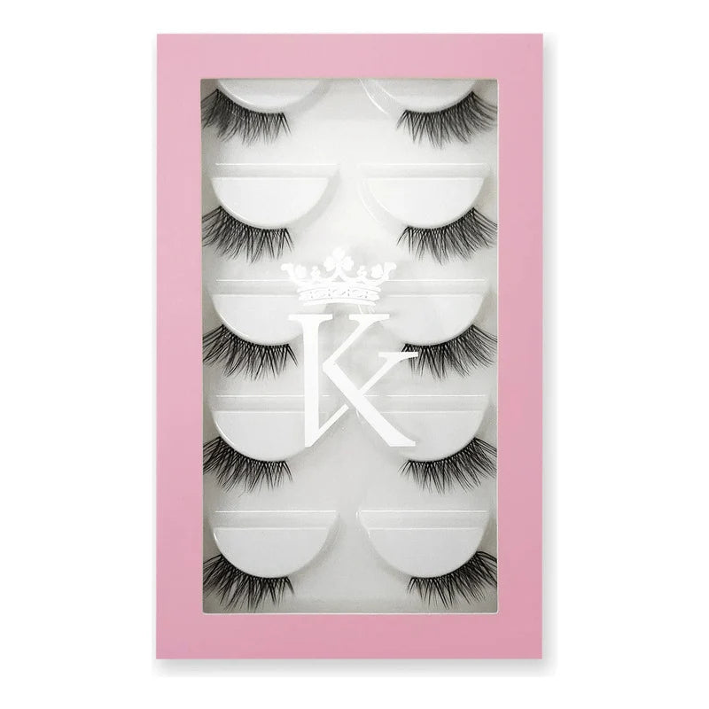 Pestañas Postizas En Tira 5 Pares Marca Kfer Valtierra® Negro Teddy C 1.5 Cm