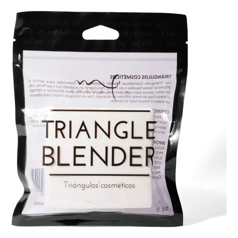 Esponjas Triangulares Para Maquillaje 6pz Marifer Cosmetics® Blanco Mini