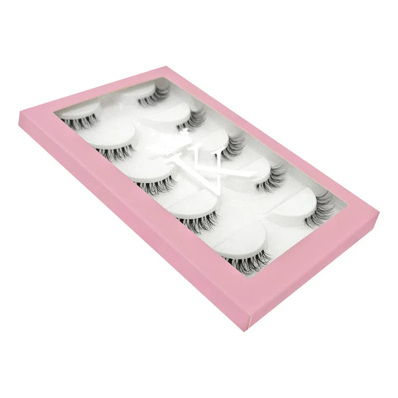 Pestañas Postizas En Tira 5 Pares Marca Kfer Valtierra® Negro Coco D 1 Cm