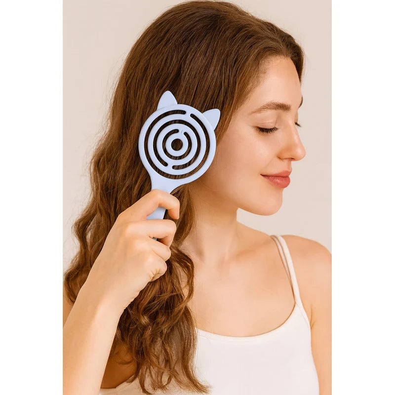 Cepillo Hueco Anti Enredos Cabello Grueso Y Delgado Flori® Lavanda