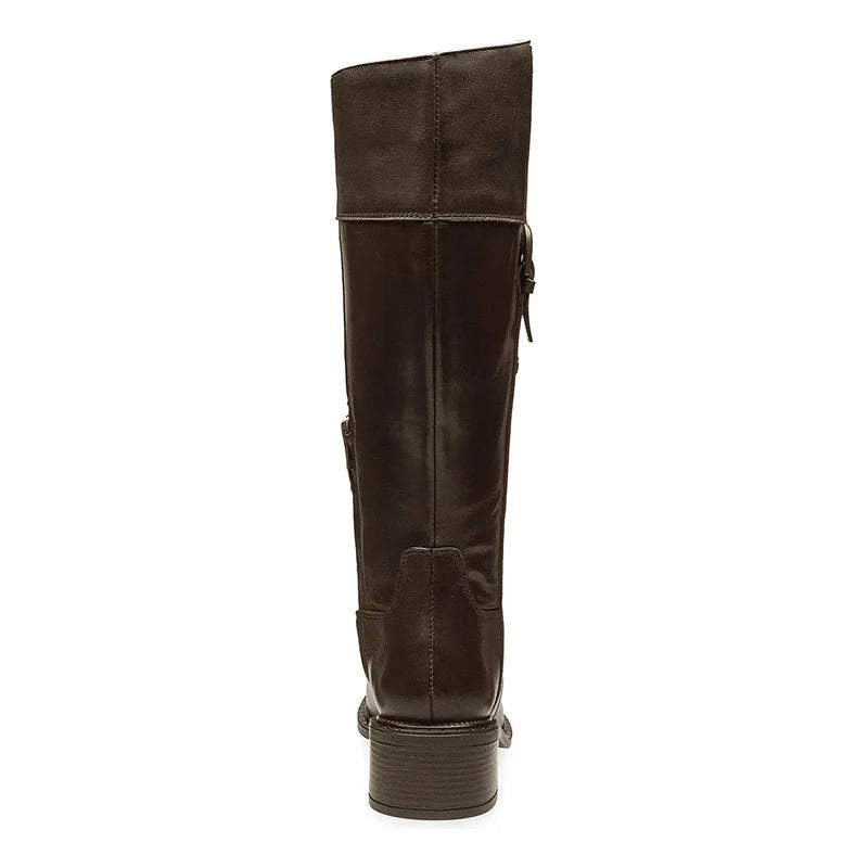 Bota Larga De Mujer 5cm Mod. D1224363 Marca Dockers® Marrón Oscuro