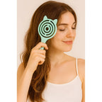 Cepillo Hueco Anti Enredos Cabello Grueso Y Delgado Flori® Verde Agua