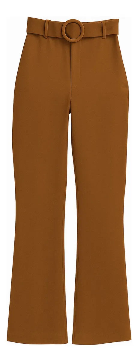 Pantalón De Mujer Casual Con Cinturón Mod.150cml Aldrete®