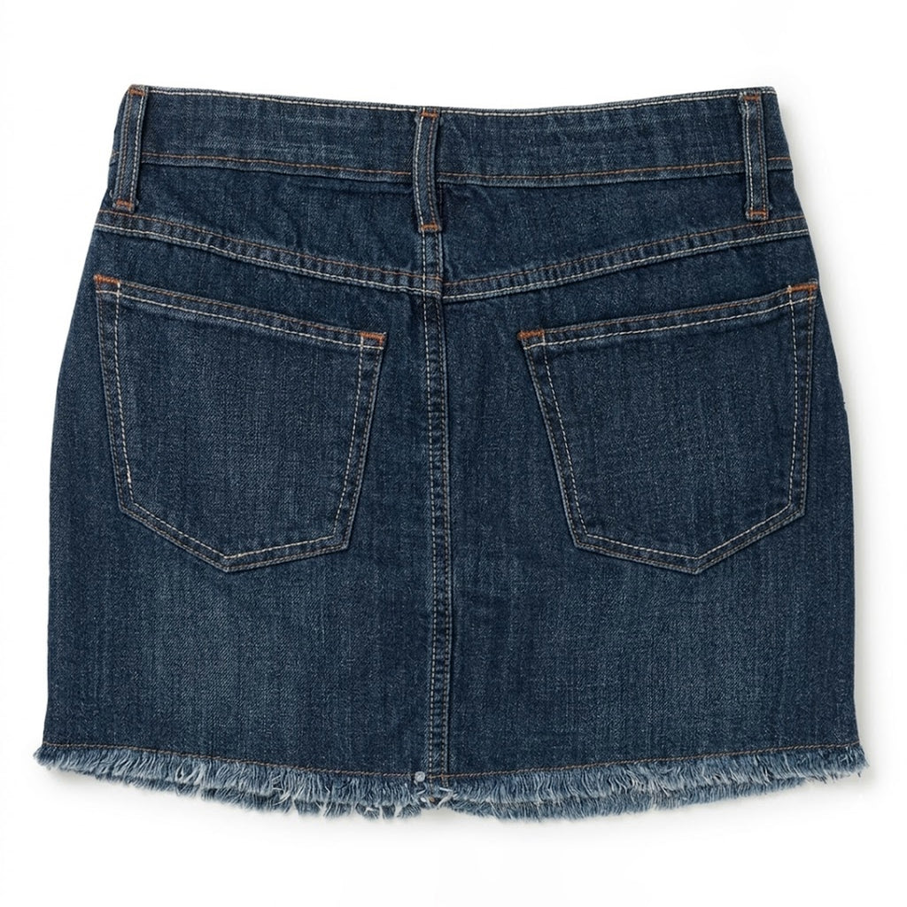 Falda De Mezclilla Para Mujer Mod. Ssjsskd Marca Skannda® Azul Acero
