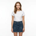 Falda De Mezclilla Para Mujer Mod. Ssjsskd Marca Skannda® Azul Acero
