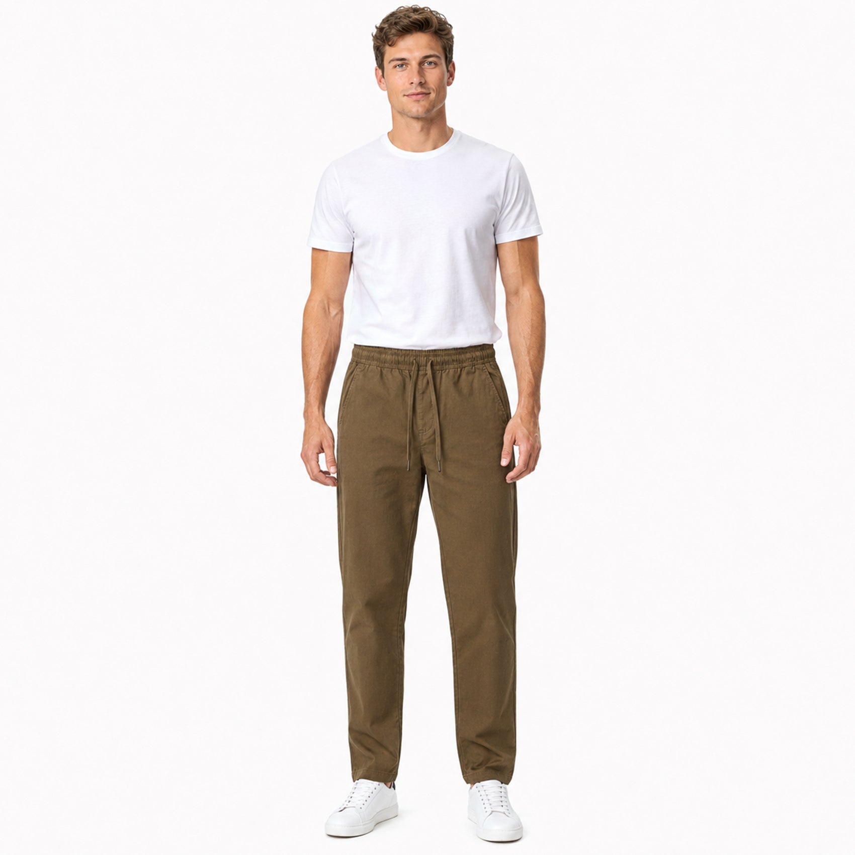 Pantalón Jogger Slim Fit Para Hombre Gjoggw Tabaco Marca Bobois®