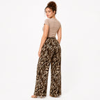 Pantalón Palazzo Animal Print Mujer Tipo Lino 56613 Stop®