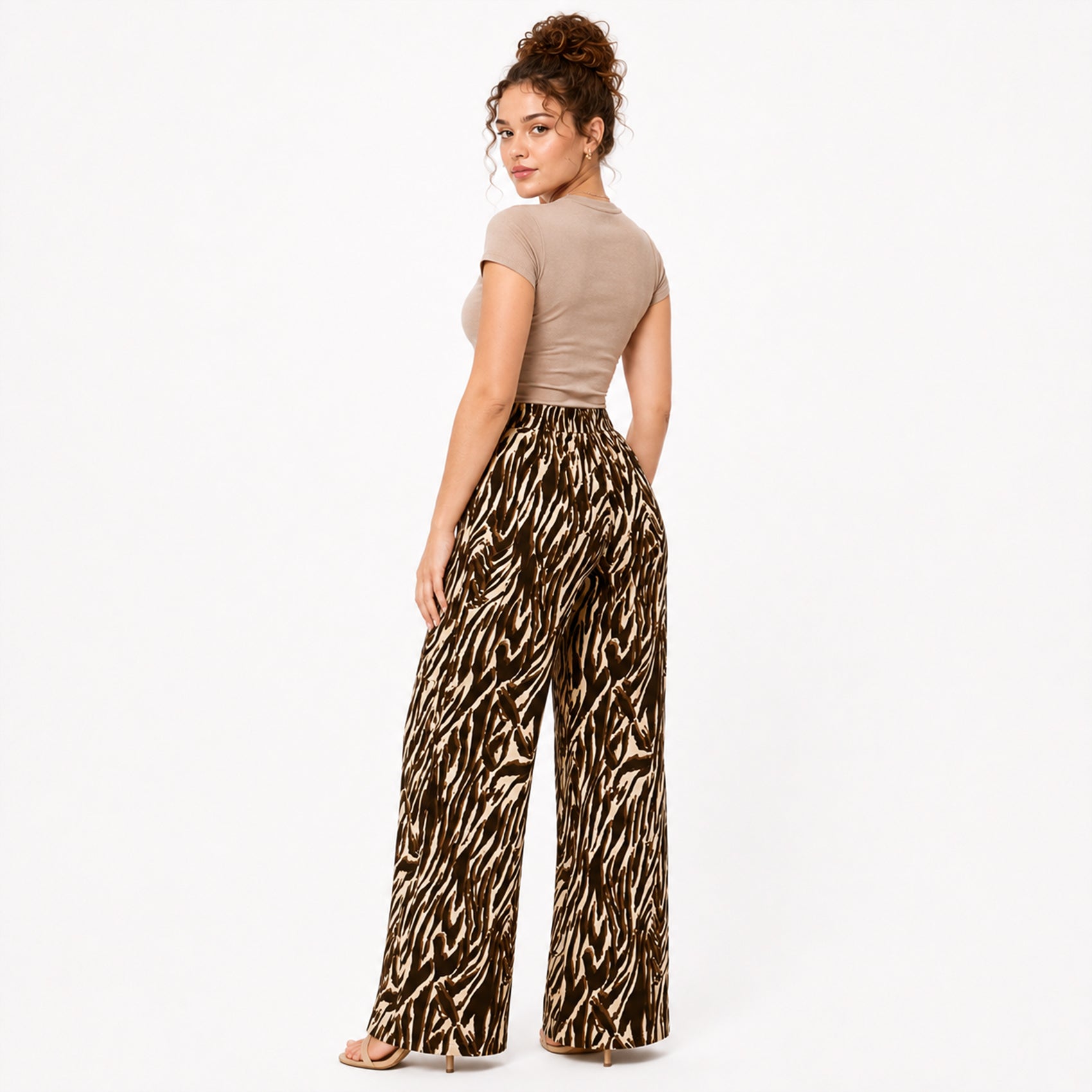 Pantalón Palazzo Animal Print Mujer Tipo Lino 56613 Stop®