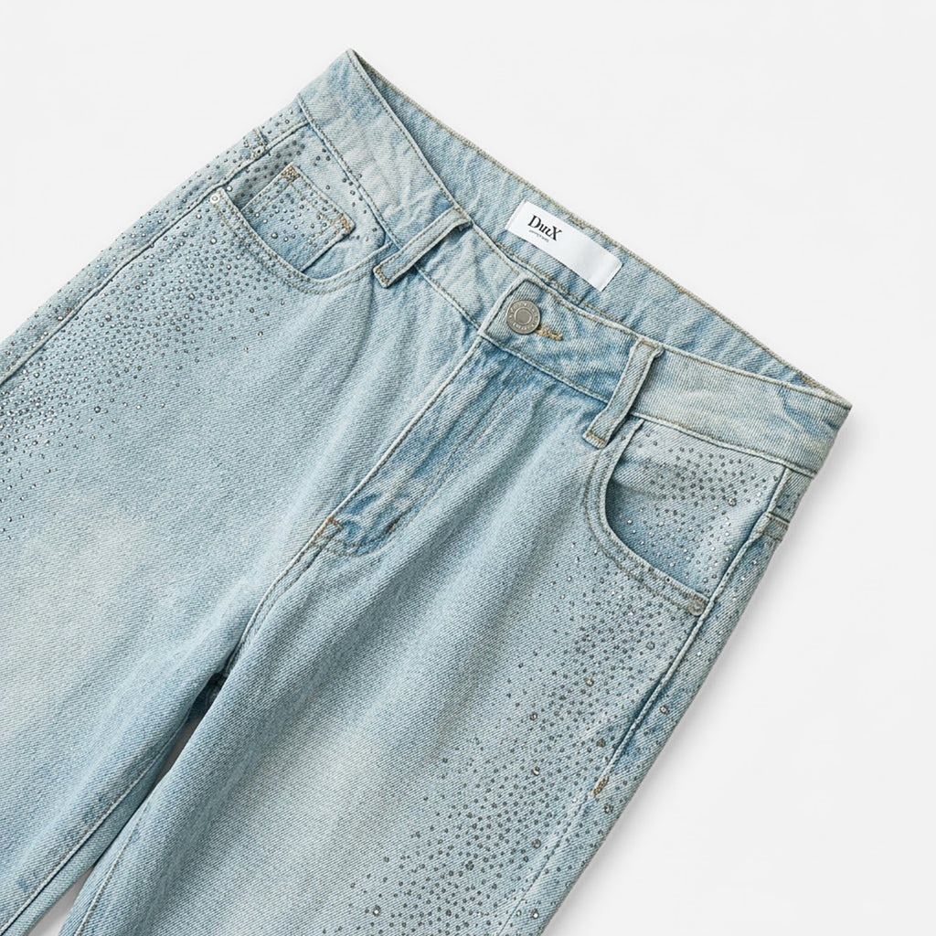 Pantalón Recto Holgado Jeans Para Mujer Dxd0626 Marca Doux®