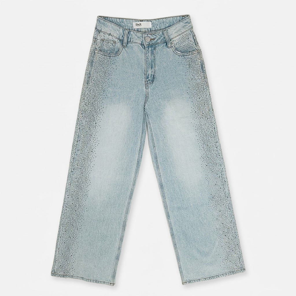 Pantalón Recto Holgado Jeans Para Mujer Dxd0626 Marca Doux®