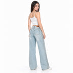 Pantalón Recto Holgado Jeans Para Mujer Dxd0626 Marca Doux®