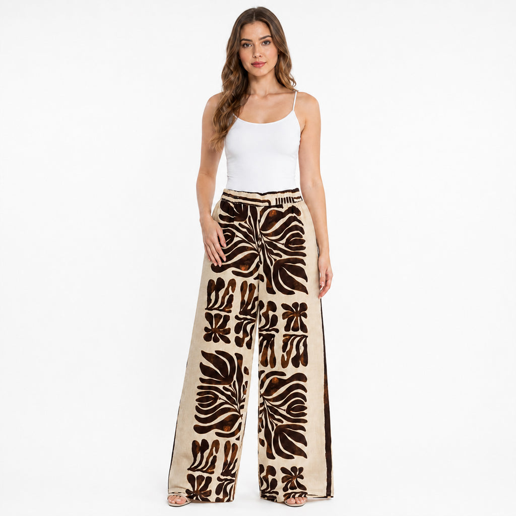 Pantalón Palazzo Mujer Tipo Lino Mod. Orpv24-052 Stop®