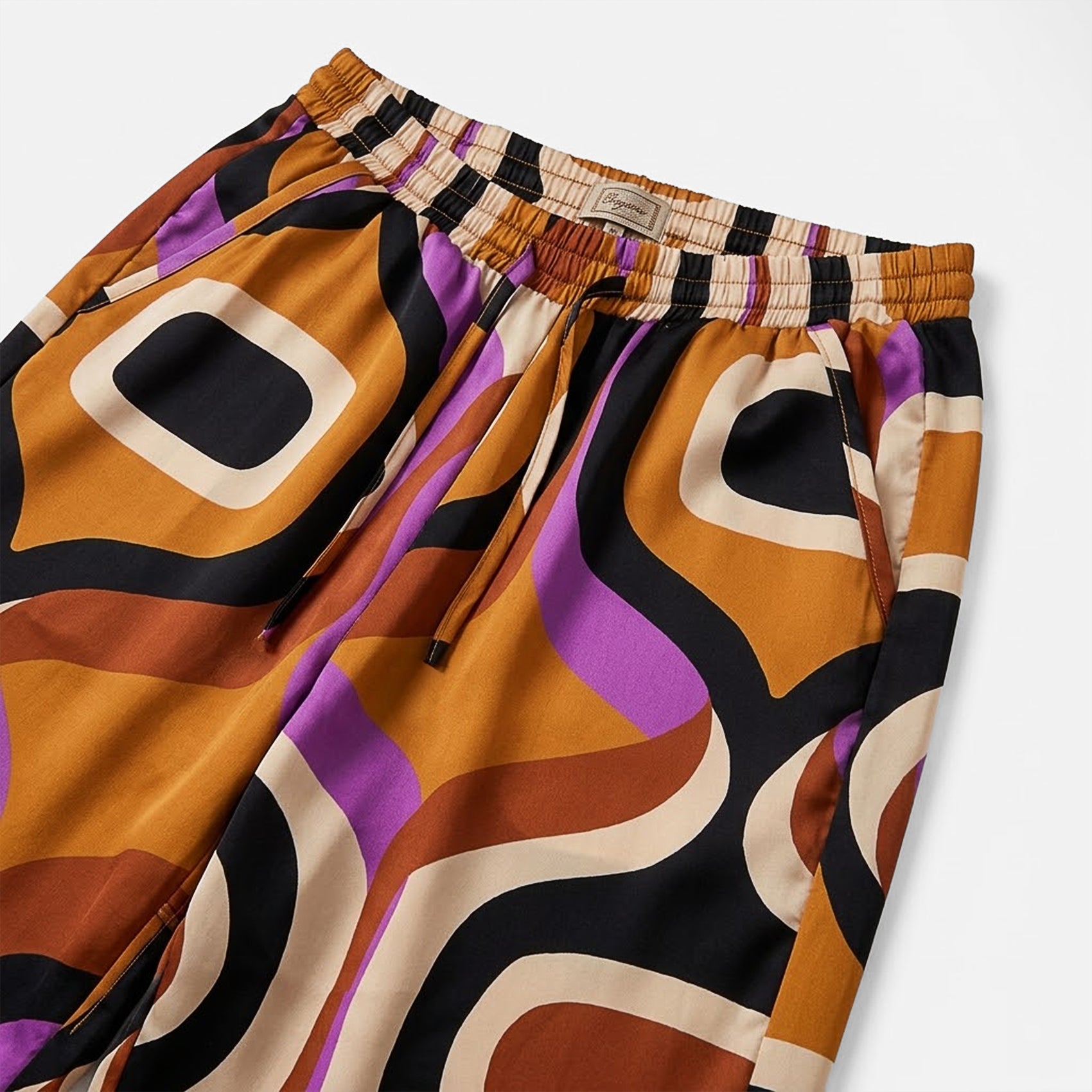 Pantalón Palazo Estampado Retro Casual Mujer W41101 Bobois®