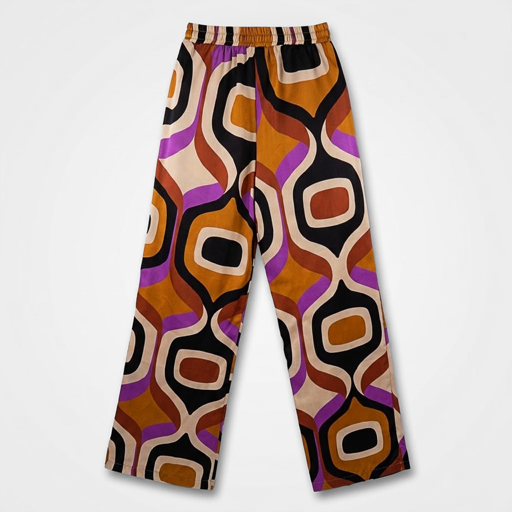 Pantalón Palazo Estampado Retro Casual Mujer W41101 Bobois®