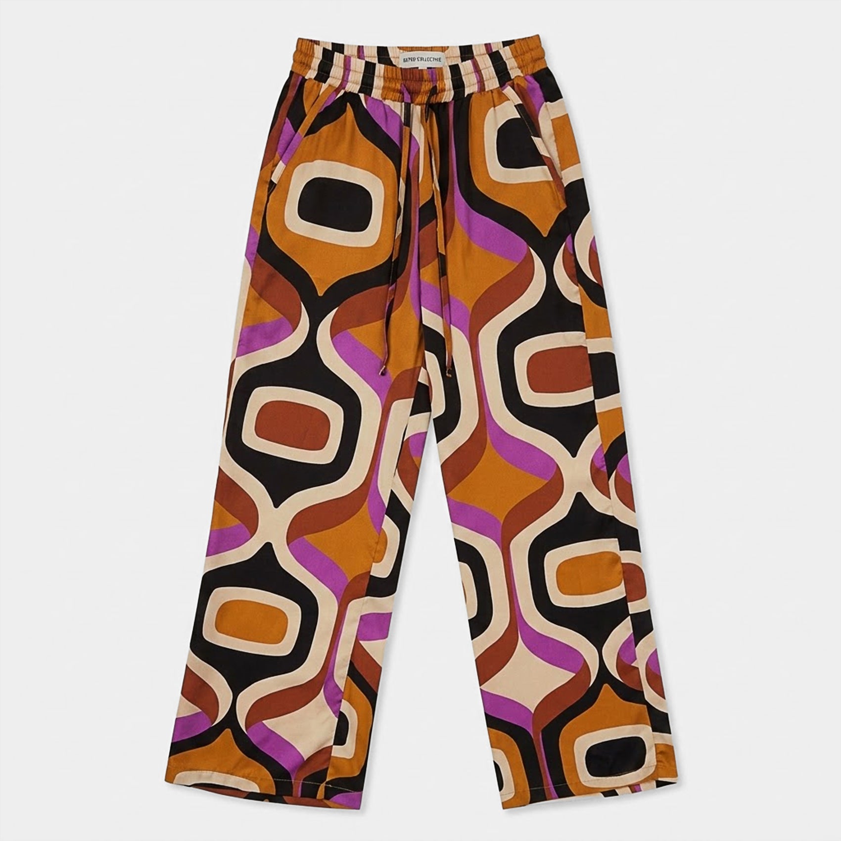 Pantalón Palazo Estampado Retro Casual Mujer W41101 Bobois®