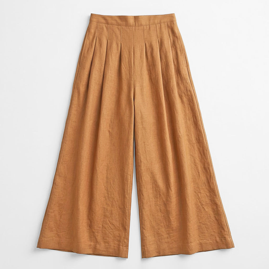 Pantalón Palazzo Lino Pierna Ancha Pg00677 Marca Ferriano®
