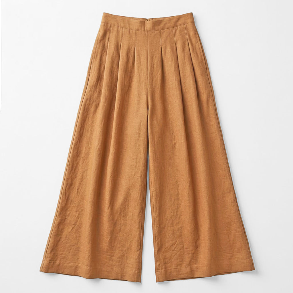 Pantalón Palazzo Lino Pierna Ancha Pg00677 Marca Ferriano®