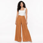 Pantalón Palazzo Lino Pierna Ancha Pg00677 Marca Ferriano®