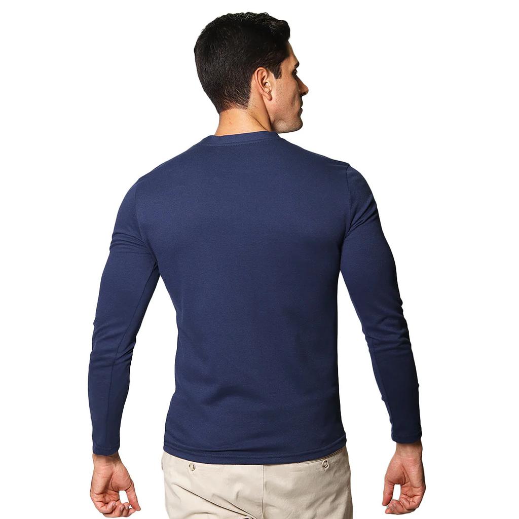 Playera De Hombre Manga Larga Mod.a35302 Marca Bobois®