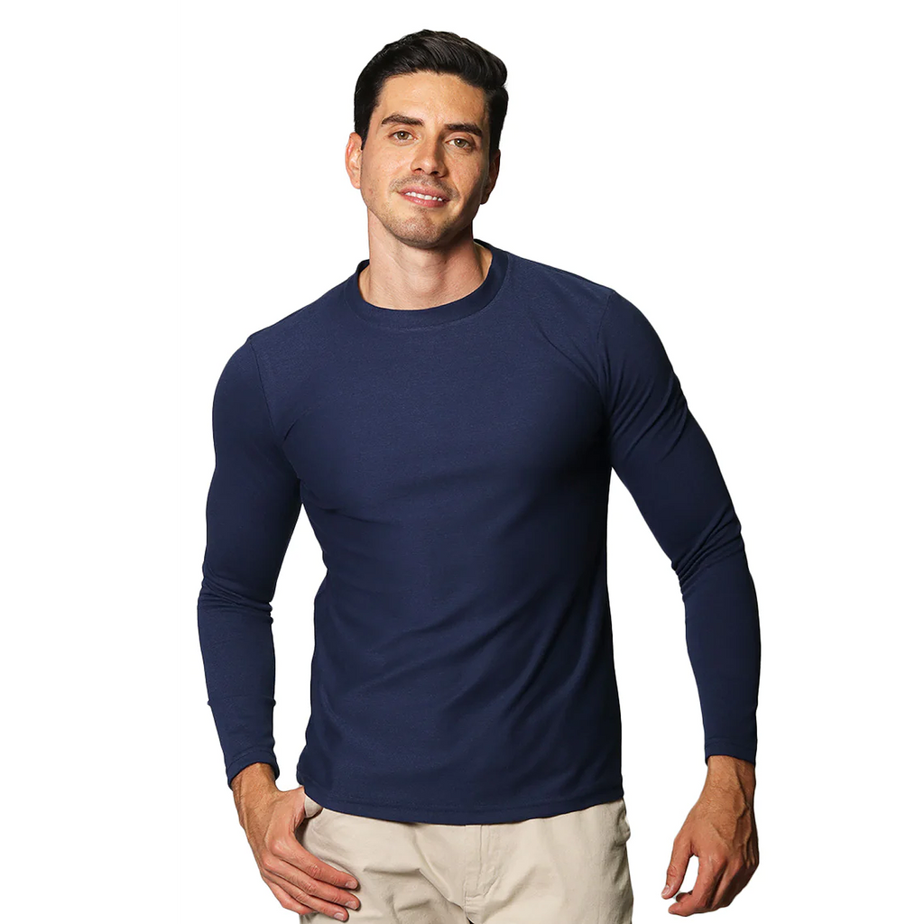 Playera De Hombre Manga Larga Mod.a35302 Marca Bobois®