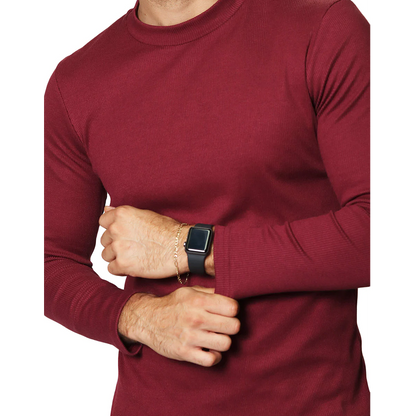 Playera De Hombre Manga Larga Mod.a35303 Marca Bobois®
