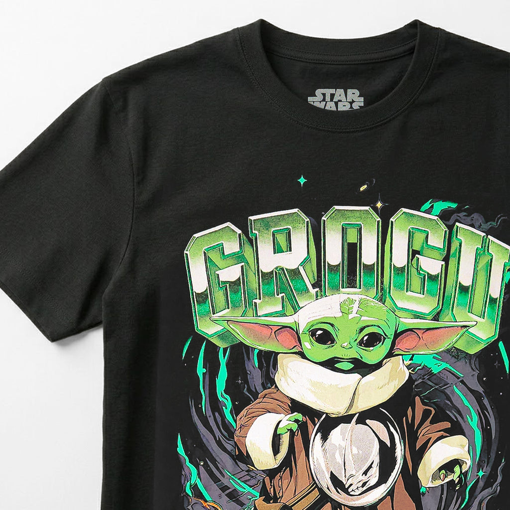 Playera Oversize Fit De Hombre Grogu Force Mascara De Latex®