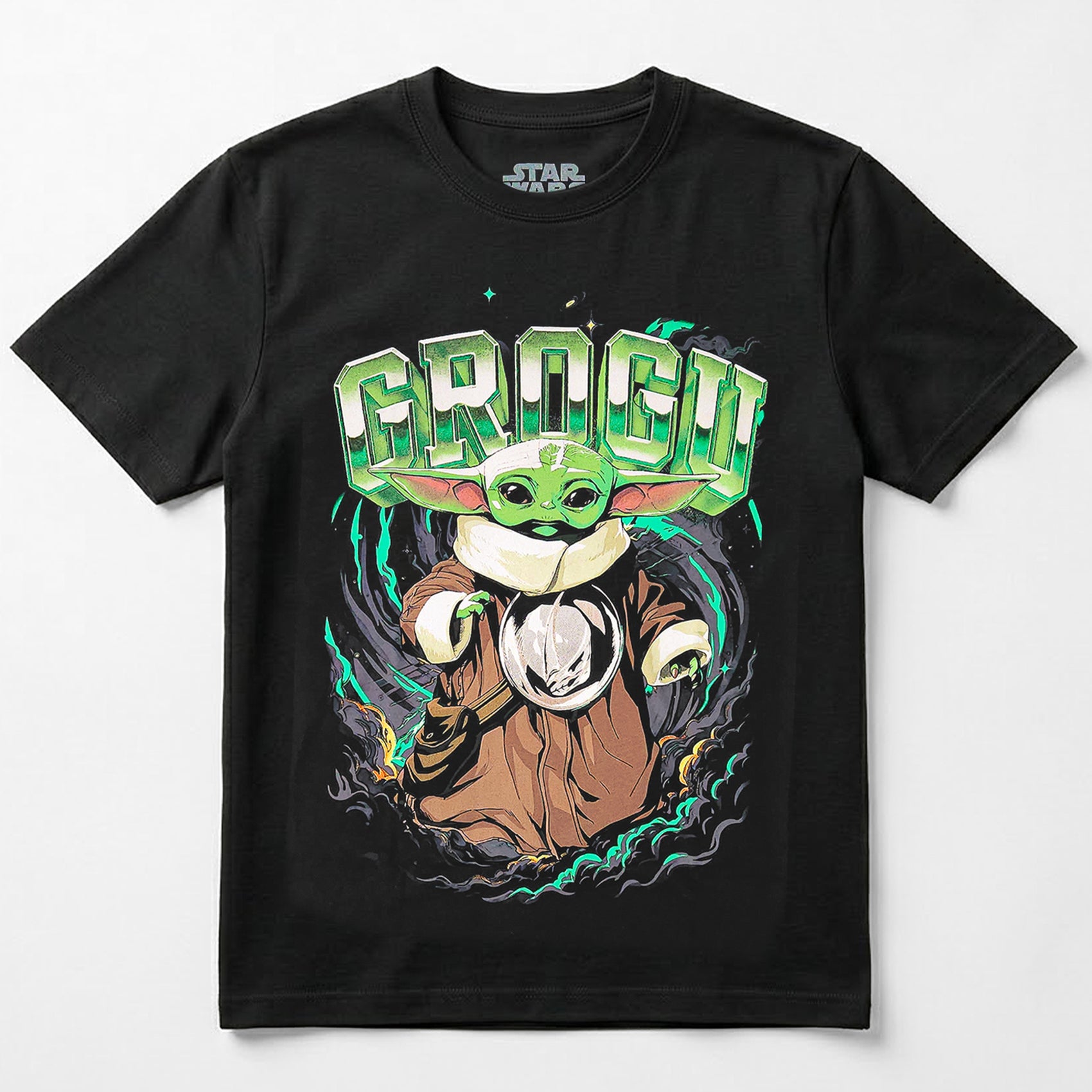 Playera Oversize Fit De Hombre Grogu Force Mascara De Latex®