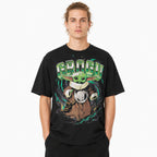Playera Oversize Fit De Hombre Grogu Force Mascara De Latex®