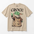 Playera Oversize Fit De Hombre Grogu Mascara De Latex®