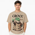 Playera Oversize Fit De Hombre Grogu Mascara De Latex®