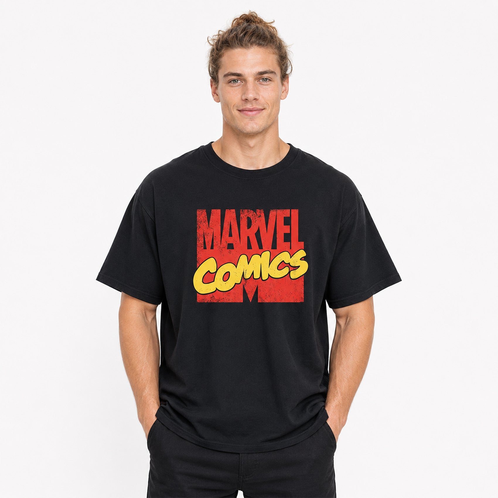 Playera Oversize Fit Hombre Marvel Comics Mascara De Latex®