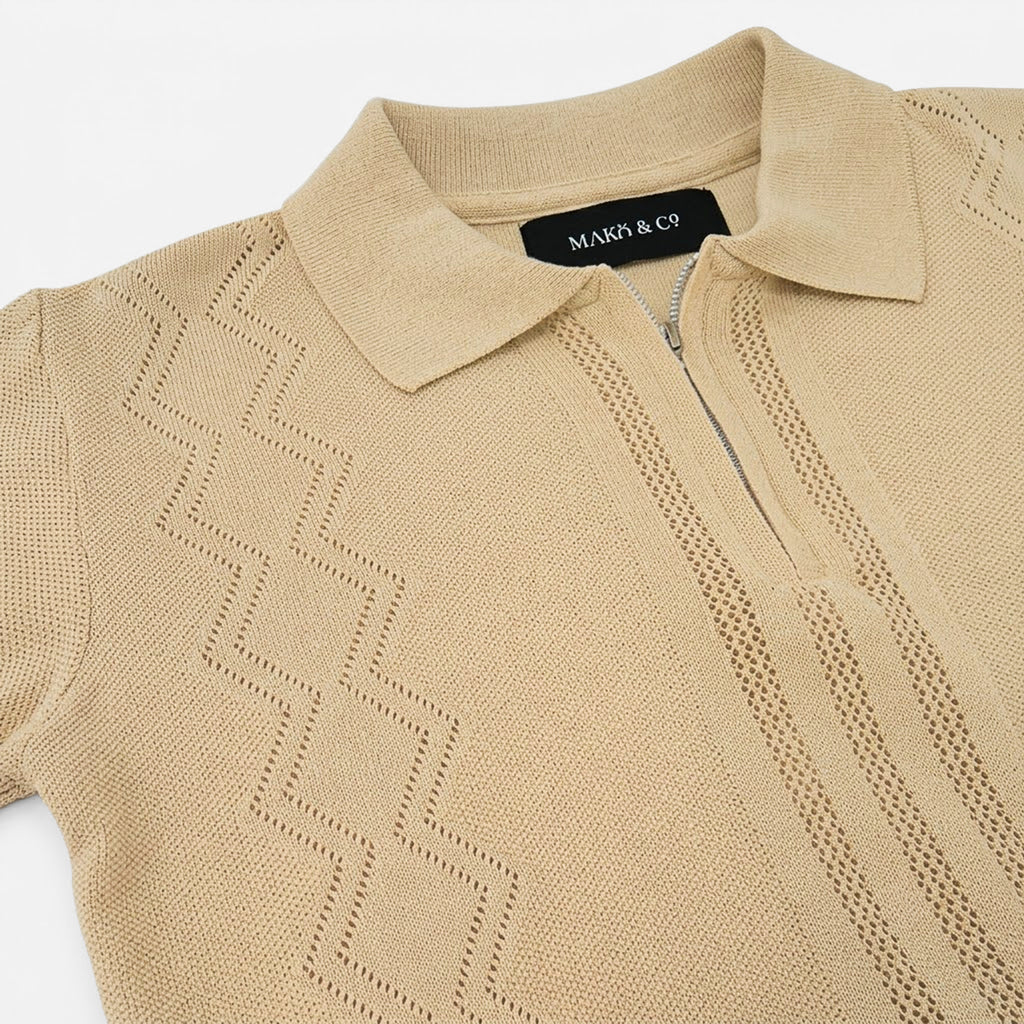 Playera Polo De Punto Para Hombre Mkhc0053 Marca Makn&co®