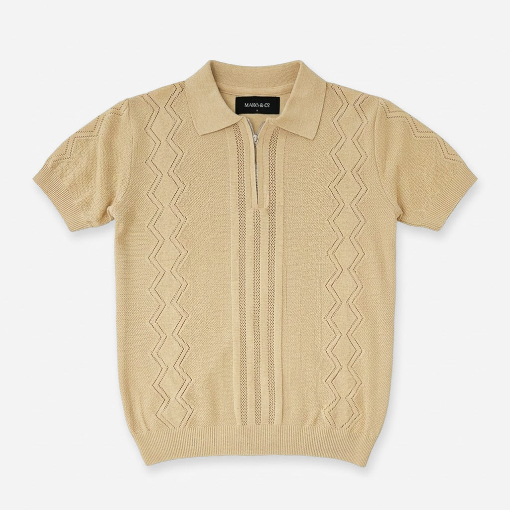Playera Polo De Punto Para Hombre Mkhc0053 Marca Makn&co®