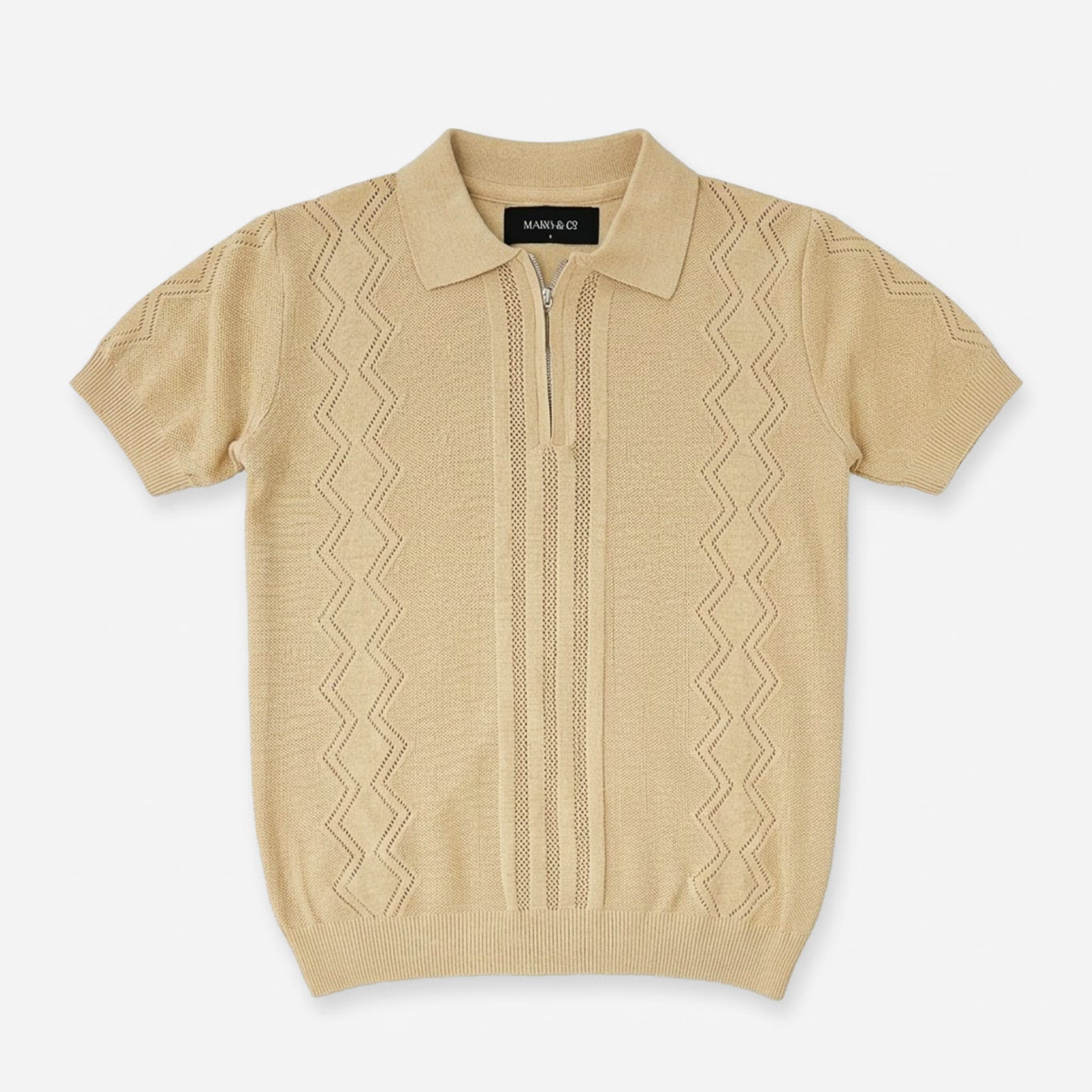 Playera Polo De Punto Para Hombre Mkhc0053 Marca Makn&co®