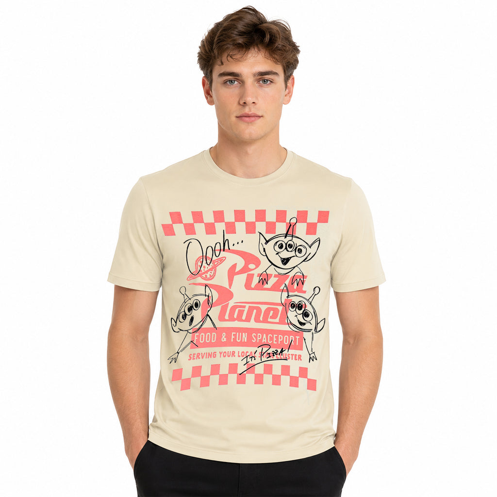 Playera Comfy Fit De Hombre Pizza Planet Mascara De Latex®
