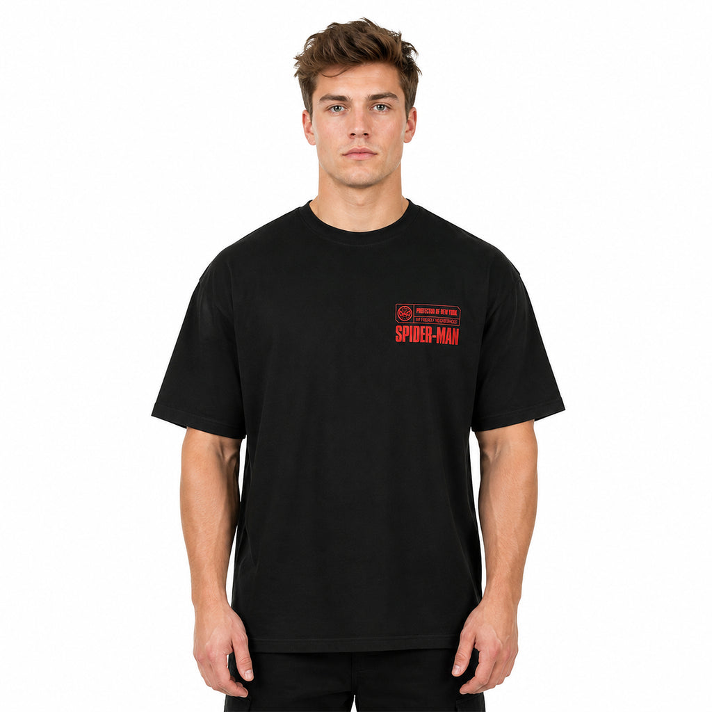 Playera Oversize Fit De Hombre Spider Mascara De Latex®