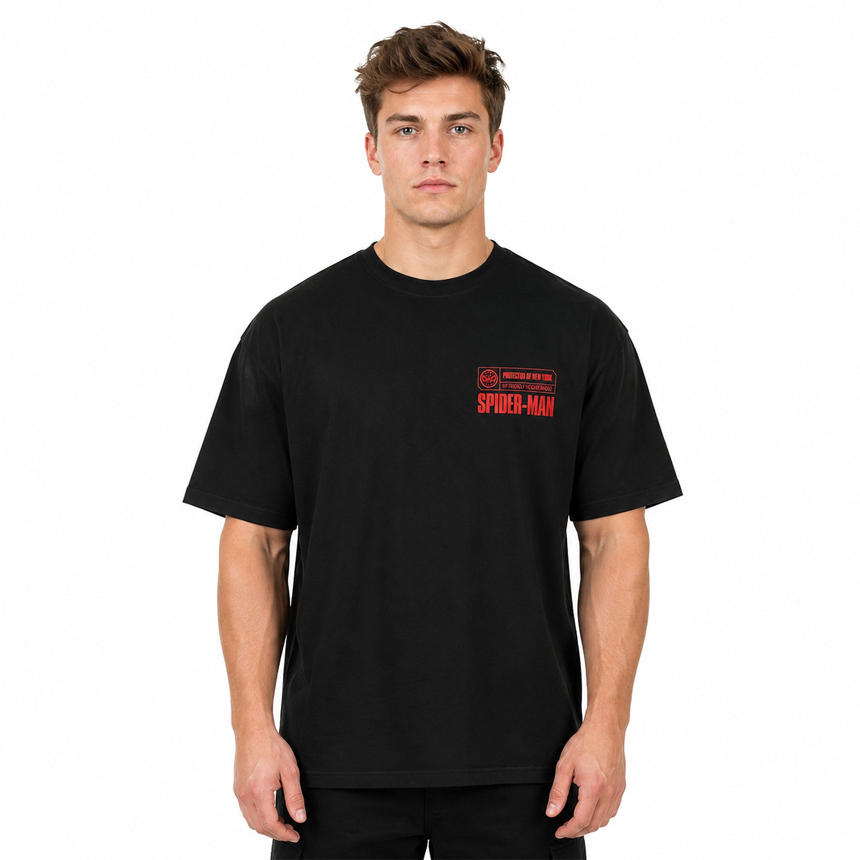 Playera Oversize Fit De Hombre Spider Mascara De Latex®