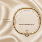 Pulsera Elegante Con Corona Para Mujer Bisutería Fina